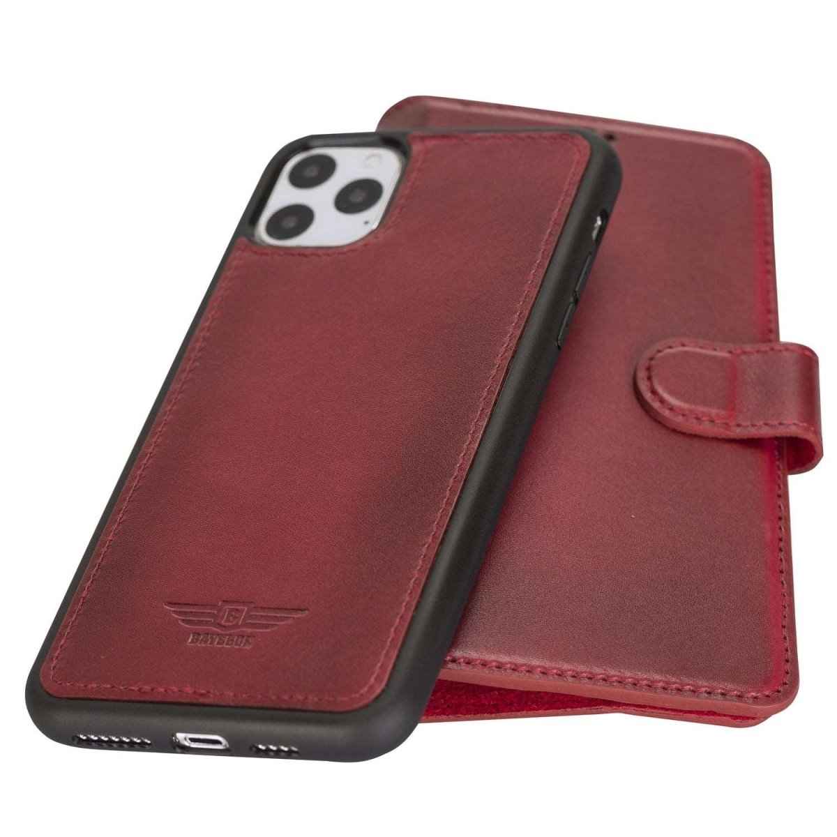 Bayelon iPhone 11 Pro Max 6.5" Leather Detachable Magnetic Wallet Case