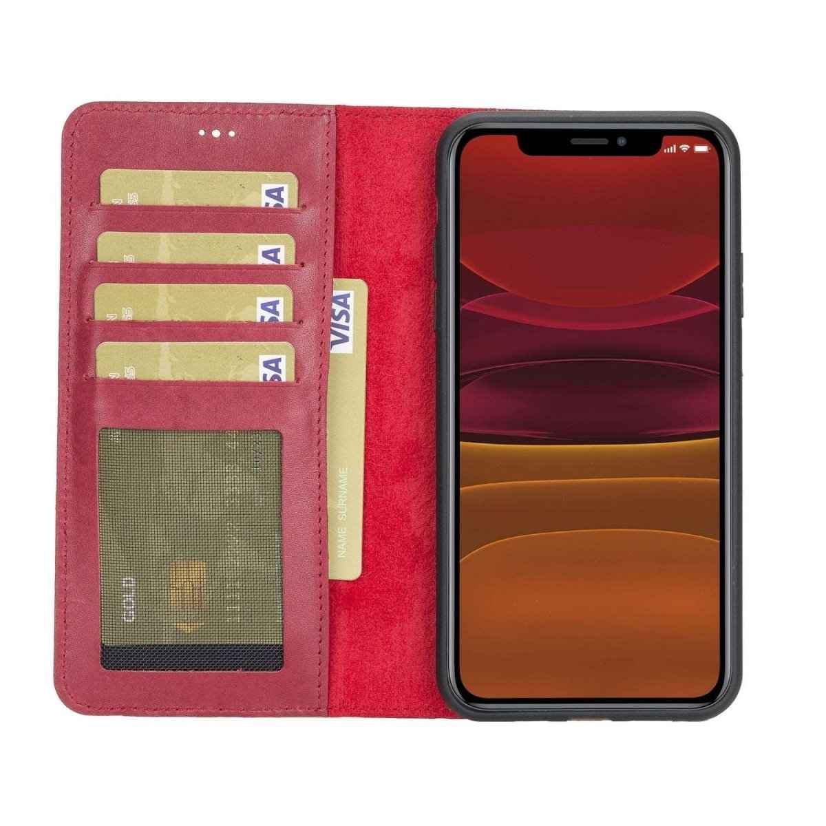 Bayelon iPhone 11 Pro Max 6.5" Leather Detachable Magnetic Wallet Case