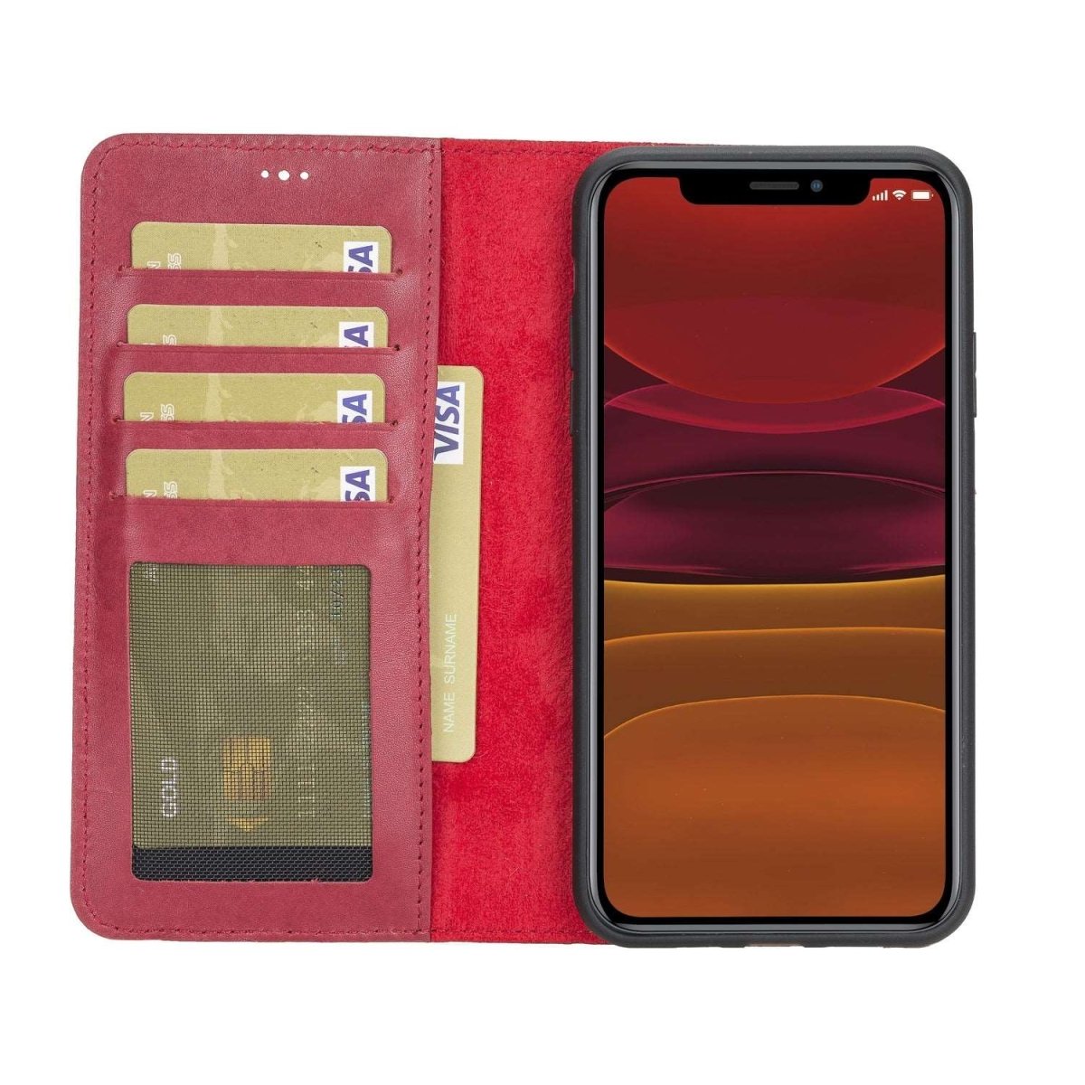 Bayelon iPhone 11 Pro Max 6.5" Leather Detachable Magnetic Wallet Case #color_