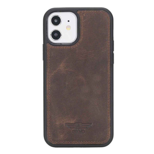 Bayelon iPhone 12 / 12 Pro 6.1" Leather Detachable Magnetic Wallet Case Antique Brown