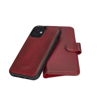 Bayelon iPhone 12 / 12 Pro 6.1" Leather Detachable Magnetic Wallet Case #color_