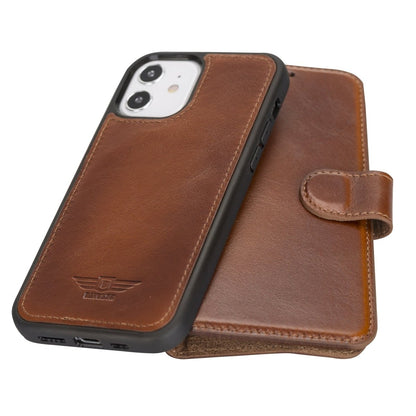 Bayelon iPhone 12 / 12 Pro 6.1" Leather Detachable Magnetic Wallet Case #color_