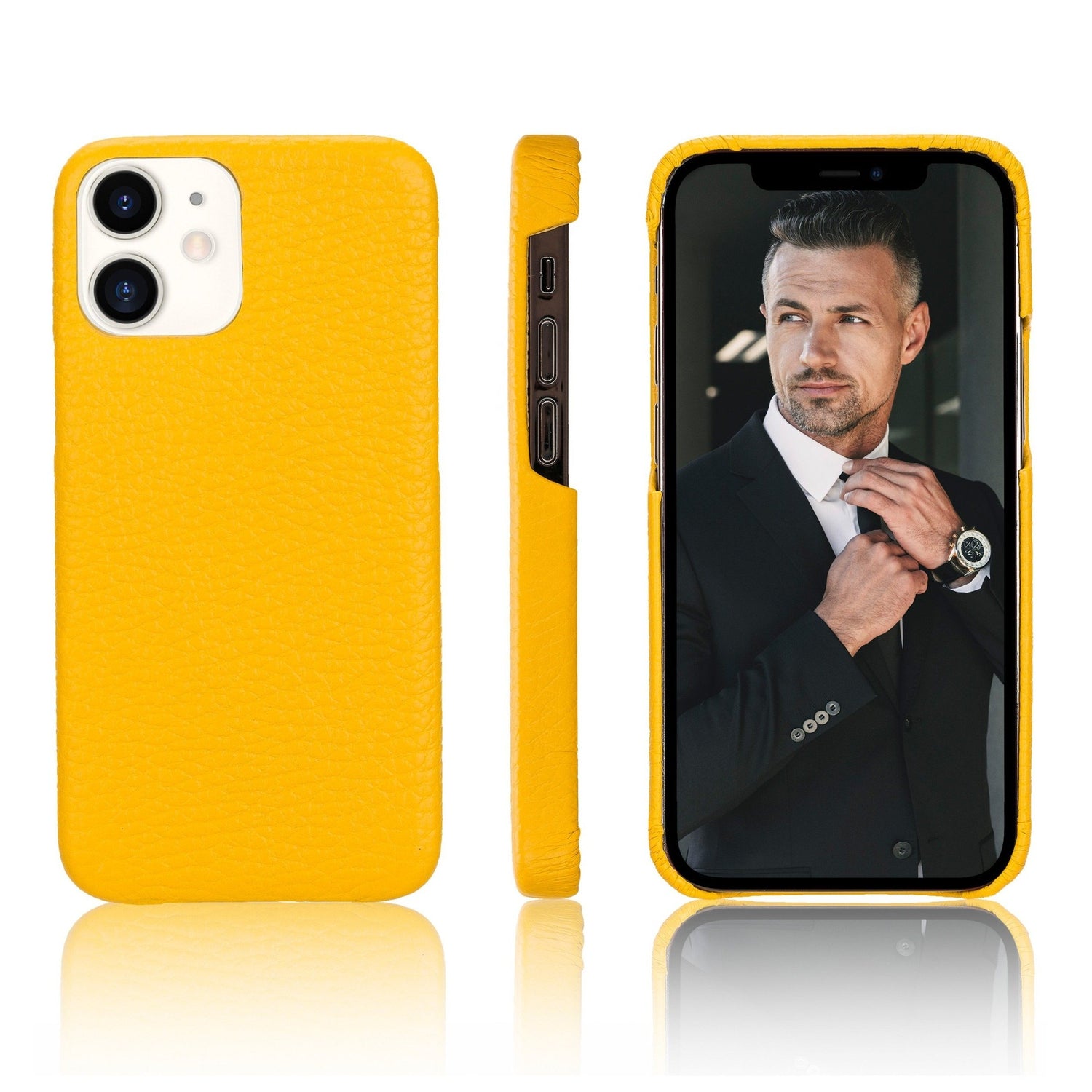 Bayelon iPhone 12 Mini 360° Slim Case #color_ Floater Yellow