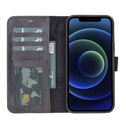 Bayelon iPhone 12 Pro Max 6.7" Leather Detachable Magnetic Wallet Case #color_