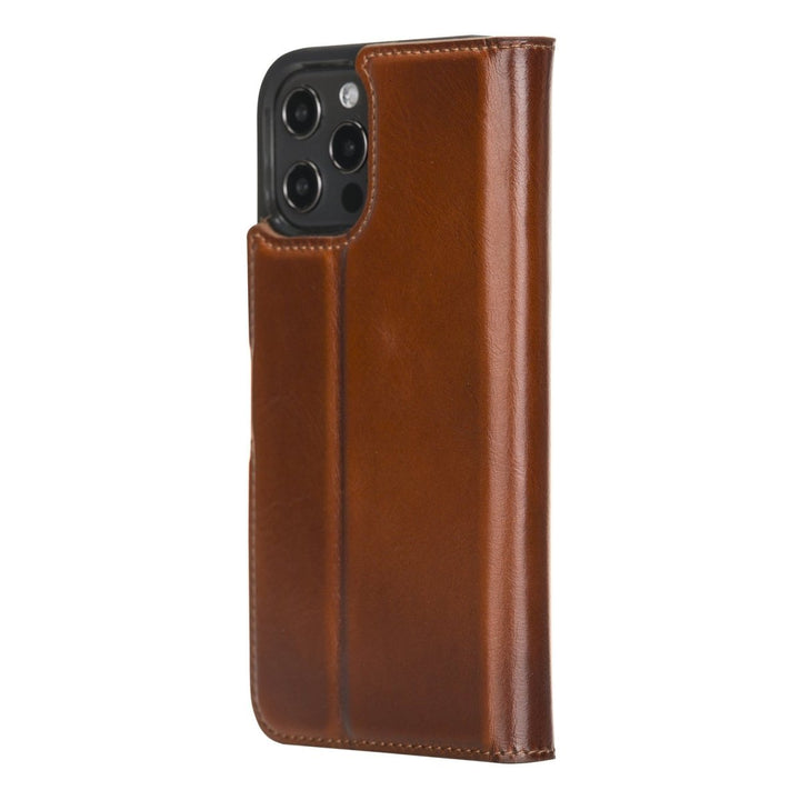 iPhone 12 Pro Max 6.7" Full Grain Leather Detachable Magnetic Handcrafted Wallet Case Bayelon