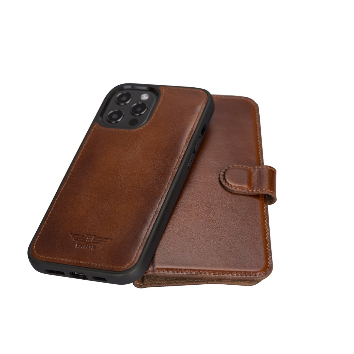 Bayelon iPhone 12 Pro Max 6.7" Leather Detachable Magnetic Wallet Case #color_