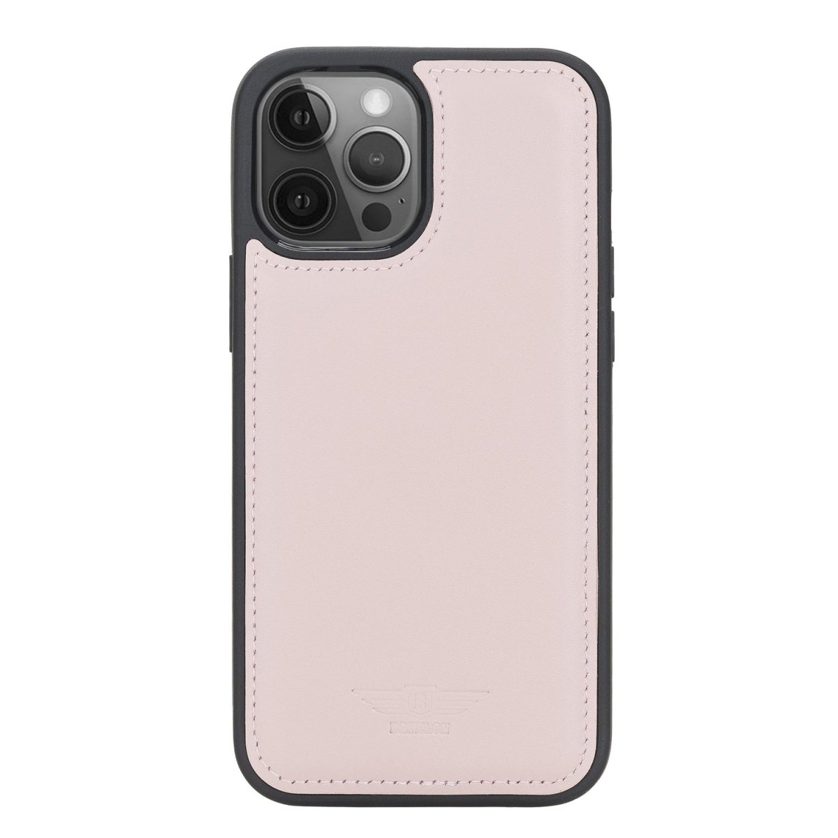 Bayelon iPhone 12 Pro Max 6.7" Leather Snap-on Back Cover #color_ Nude Pink