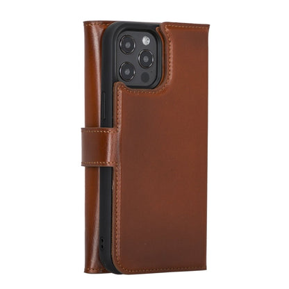 Bayelon iPhone 12 Pro Max Trifold Leather Wallet Case #color_