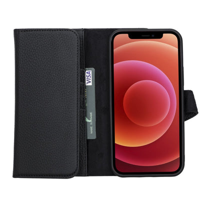 Bayelon iPhone 12 Pro Max Trifold Leather Wallet Case #color_