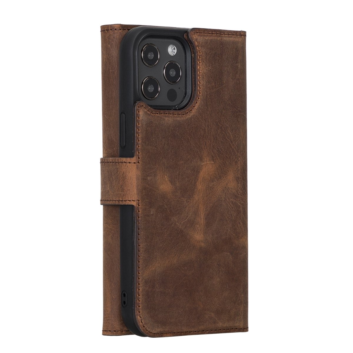 Bayelon iPhone 12 Pro Max Trifold Leather Wallet Case #color_