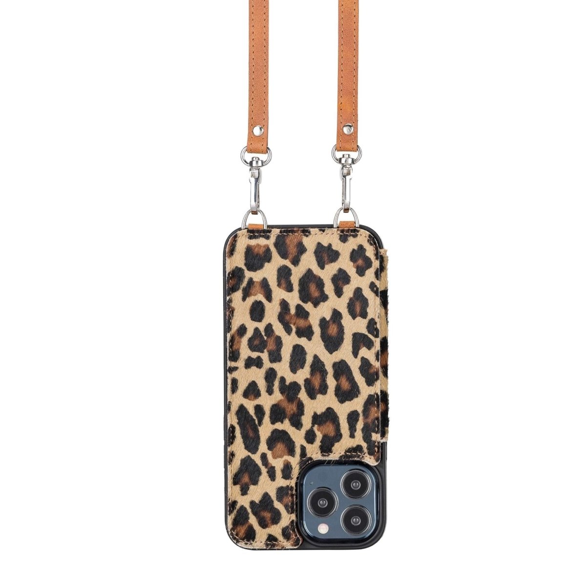 Bayelon iPhone 13 Crossbody Leather Case #color_ iPhone 13 Pro Max Leopard