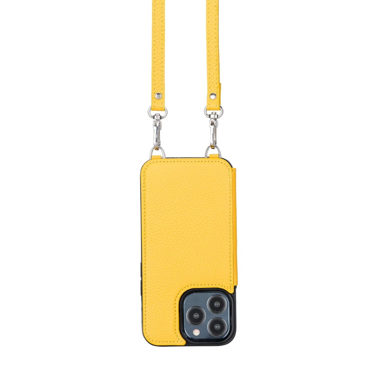 Bayelon iPhone 13 Crossbody Leather Case #color_ iPhone 13 Pro Floater Yellow