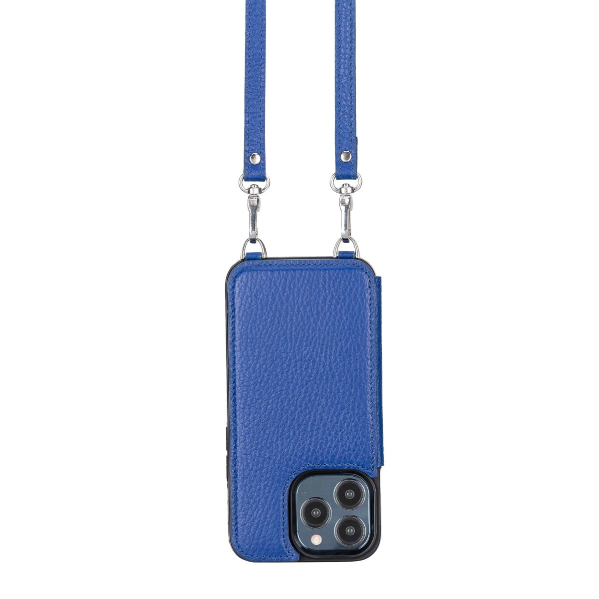 Bayelon iPhone 13 Crossbody Leather Case #color_ iPhone 13 Pro Royal Blue