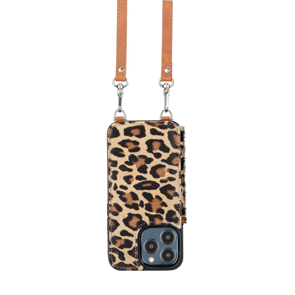 Bayelon iPhone 13 Crossbody Leather Case #color_ iPhone 13 Pro Leopard