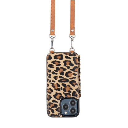 Bayelon iPhone 13 Crossbody Leather Case #color_ iPhone 13 Pro Leopard