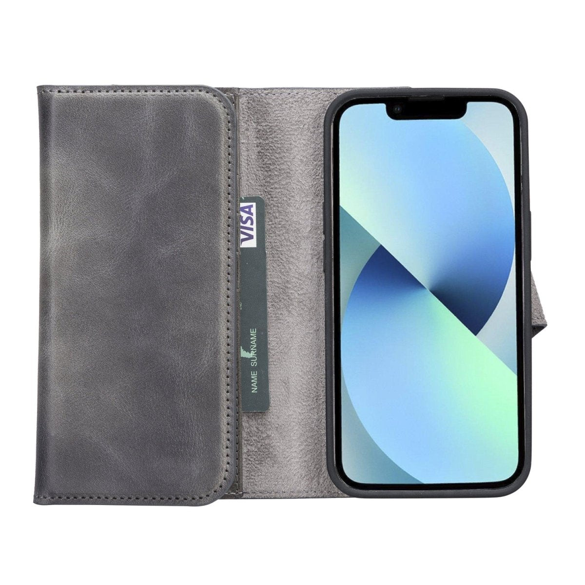 Bayelon iPhone 13 Pro Trifold Leather Wallet Case #color_