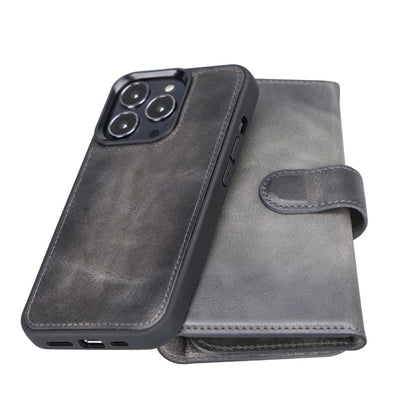 Bayelon iPhone 13 Pro Trifold Leather Wallet Case #color_