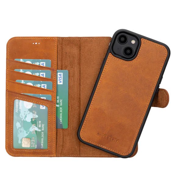 Bayelon iPhone 14 Plus Detachable Leather Wallet Case with Kickstand #color_