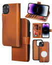 Bayelon iPhone 14 Plus Detachable Leather Wallet Case with Kickstand