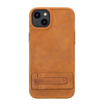 Bayelon iPhone 14 Plus Full Grain Leather Full Cover Case #color_