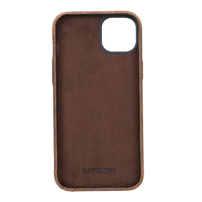 Bayelon iPhone 14 Plus Full Grain Leather Full Cover Case #color_