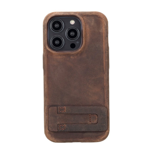 Bayelon iPhone 14 Pro Leather Full Cover Case #color_