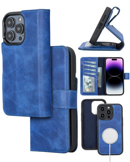 Bayelon iPhone 14 Pro Max Detachable Leather Wallet Case with Kickstand #color_