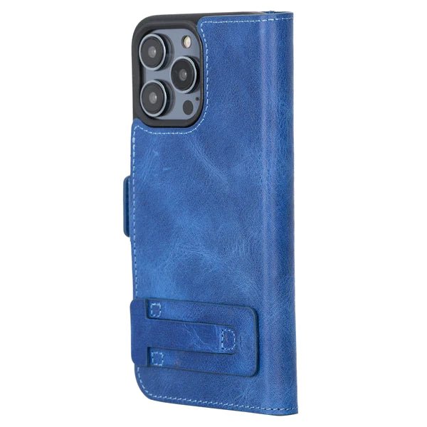 Bayelon iPhone 14 Pro Max Leather Flip Cover Wallet Case with Kickstand #color_