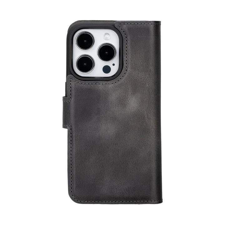 MagSafe Compatible iPhone 15 Pro Detachable Leather Wallet Case | Bayelon