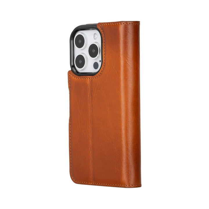 MagSafe Compatible iPhone 15 Pro Detachable Leather Wallet Case | Bayelon