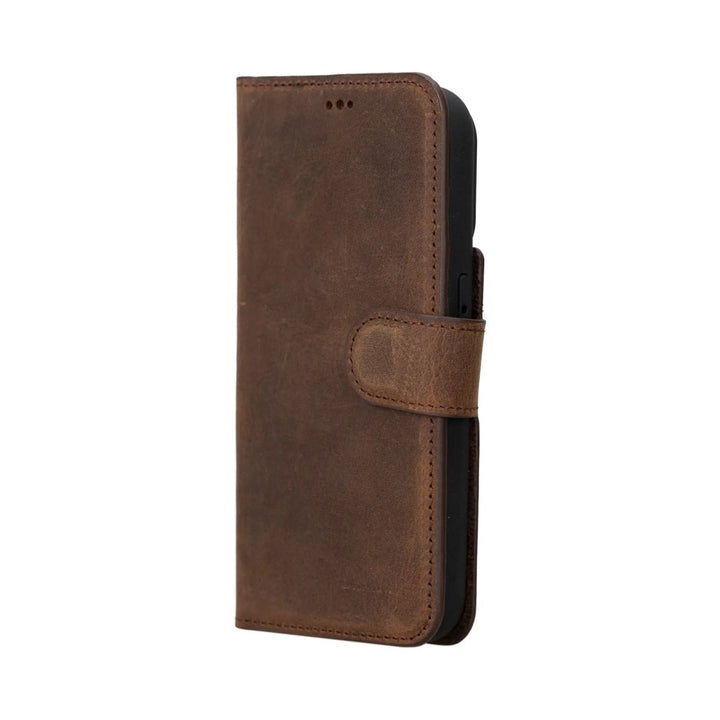 MagSafe Compatible iPhone 15 Pro Detachable Leather Wallet Case | Bayelon