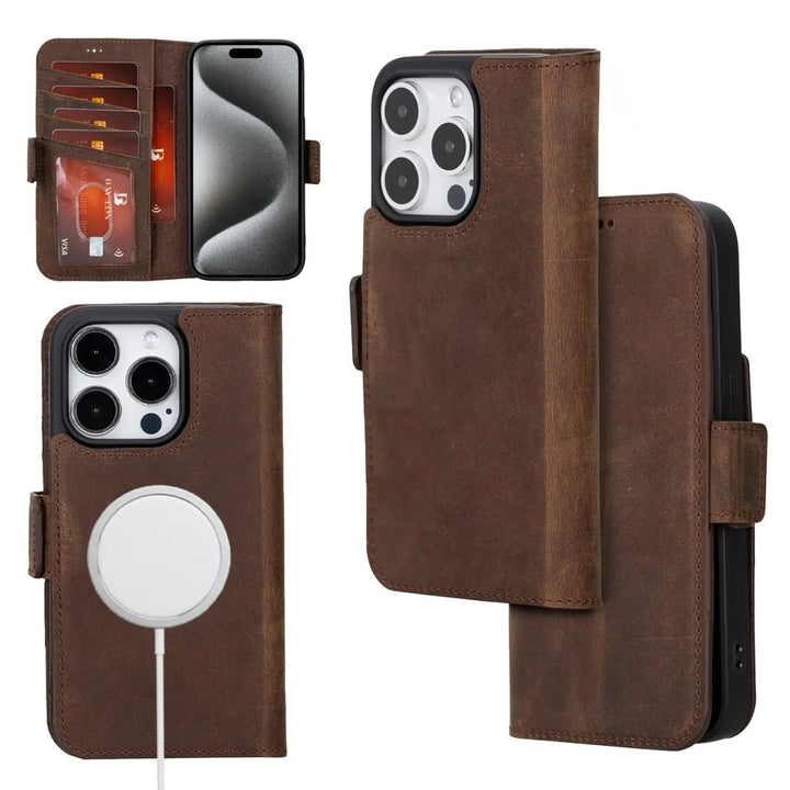 iPhone 15 Pro Flip Cover Wallet Case - Bayelon