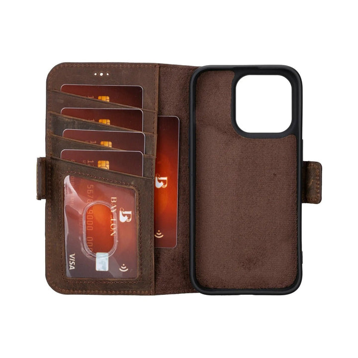 iPhone 15 Pro Flip Cover Wallet Case - Bayelon