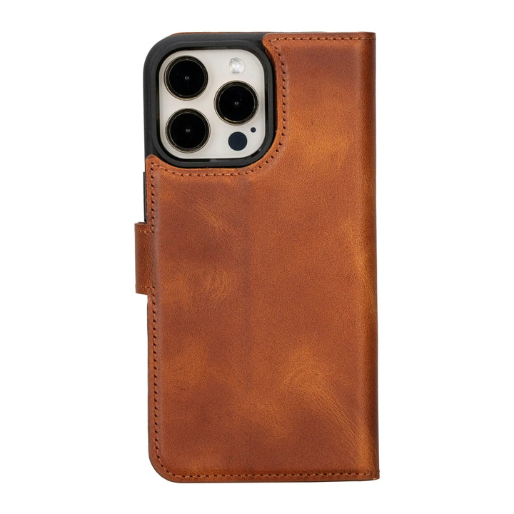 MagSafe Compatible iPhone 15 Pro Max Detachable Leather Wallet Case  | Bayelon