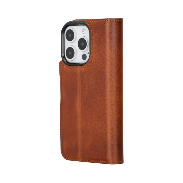 MagSafe Compatible iPhone 15 Pro Max Leather Wallet Case | Bayelon