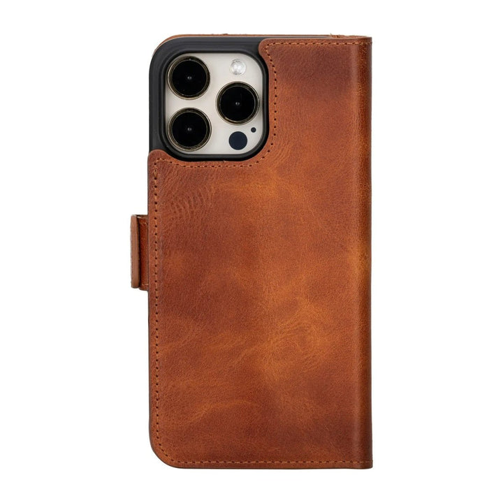 MagSafe Compatible iPhone 15 Pro Max Leather Wallet Case | Bayelon