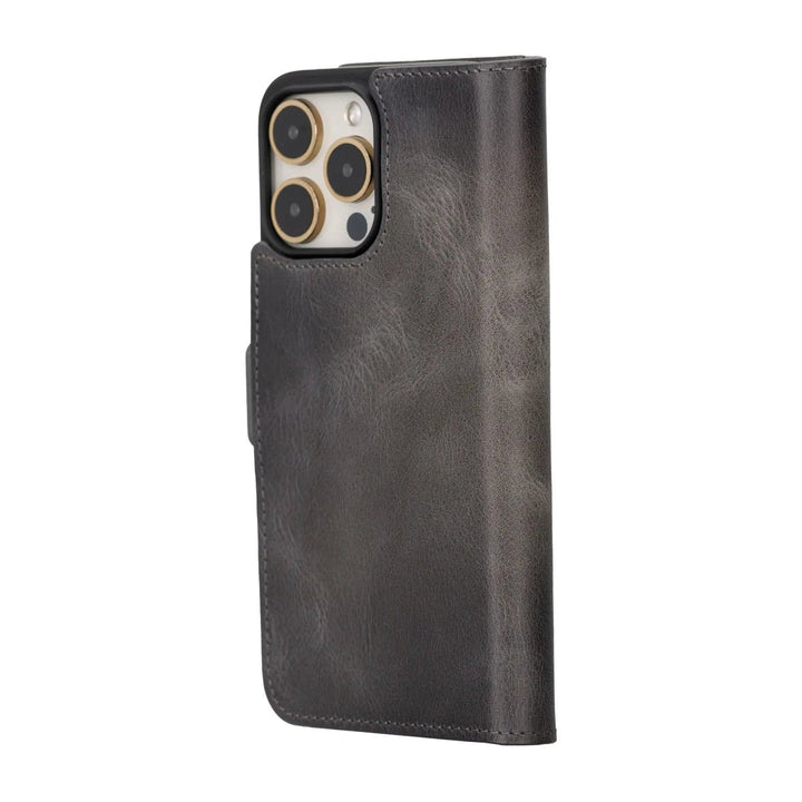 MagSafe Compatible iPhone 15 Pro Max Leather Wallet Case | Bayelon