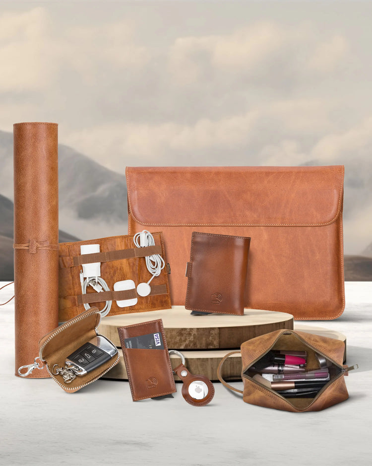 4th Generation Leather Tobacco Pouch/Pipe Carrier Combo Bag