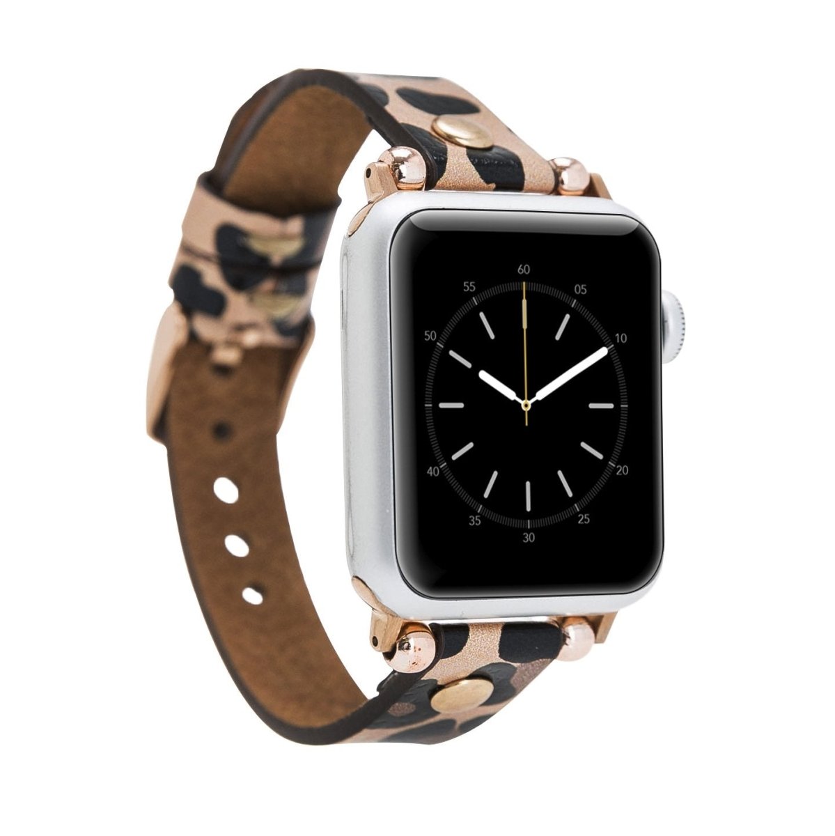 Bayelon Leather Apple Watch Band with a Rivet #color_ Leopard