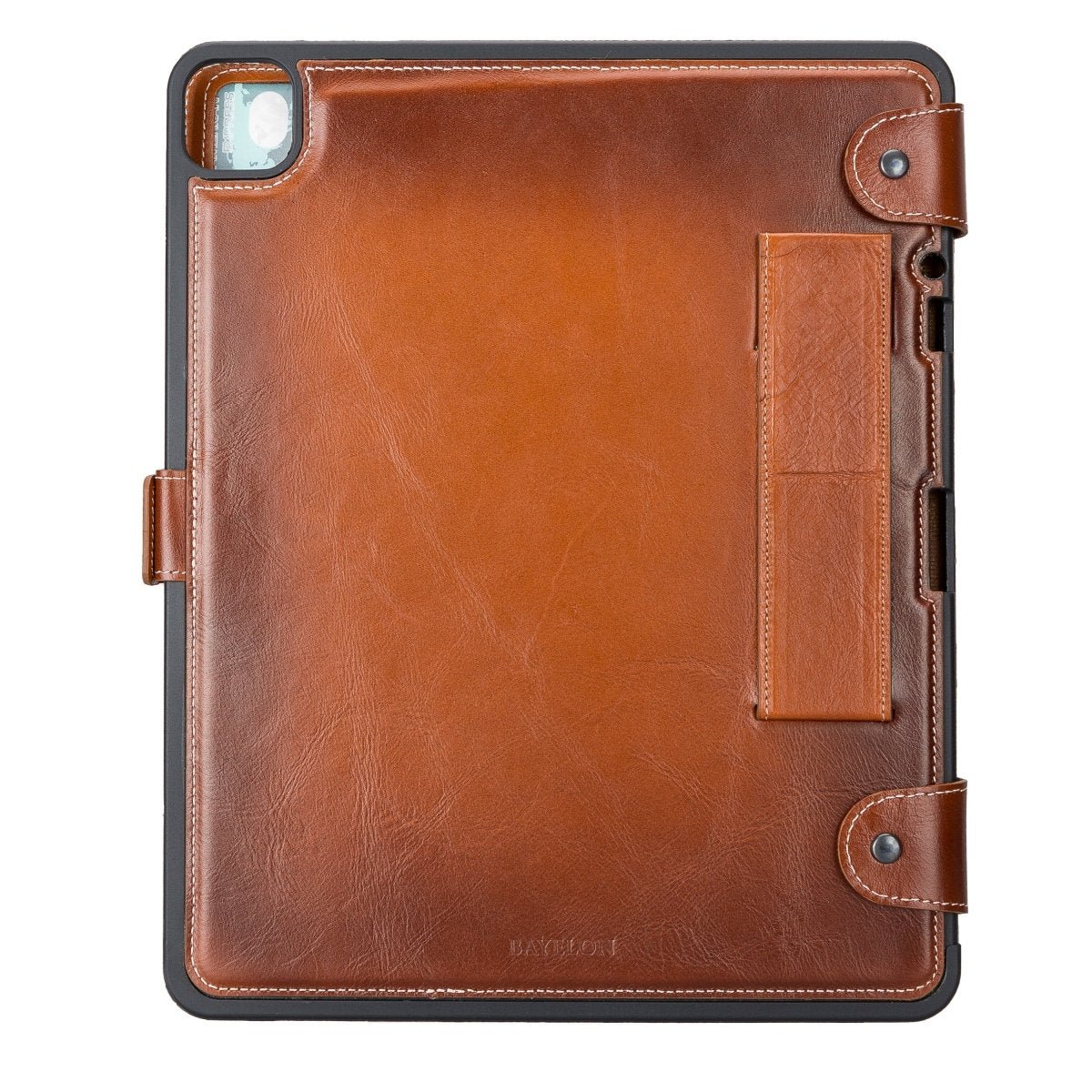Bayelon Leather Case for iPad #color_ iPad Pro 12.9" Rustic Tan