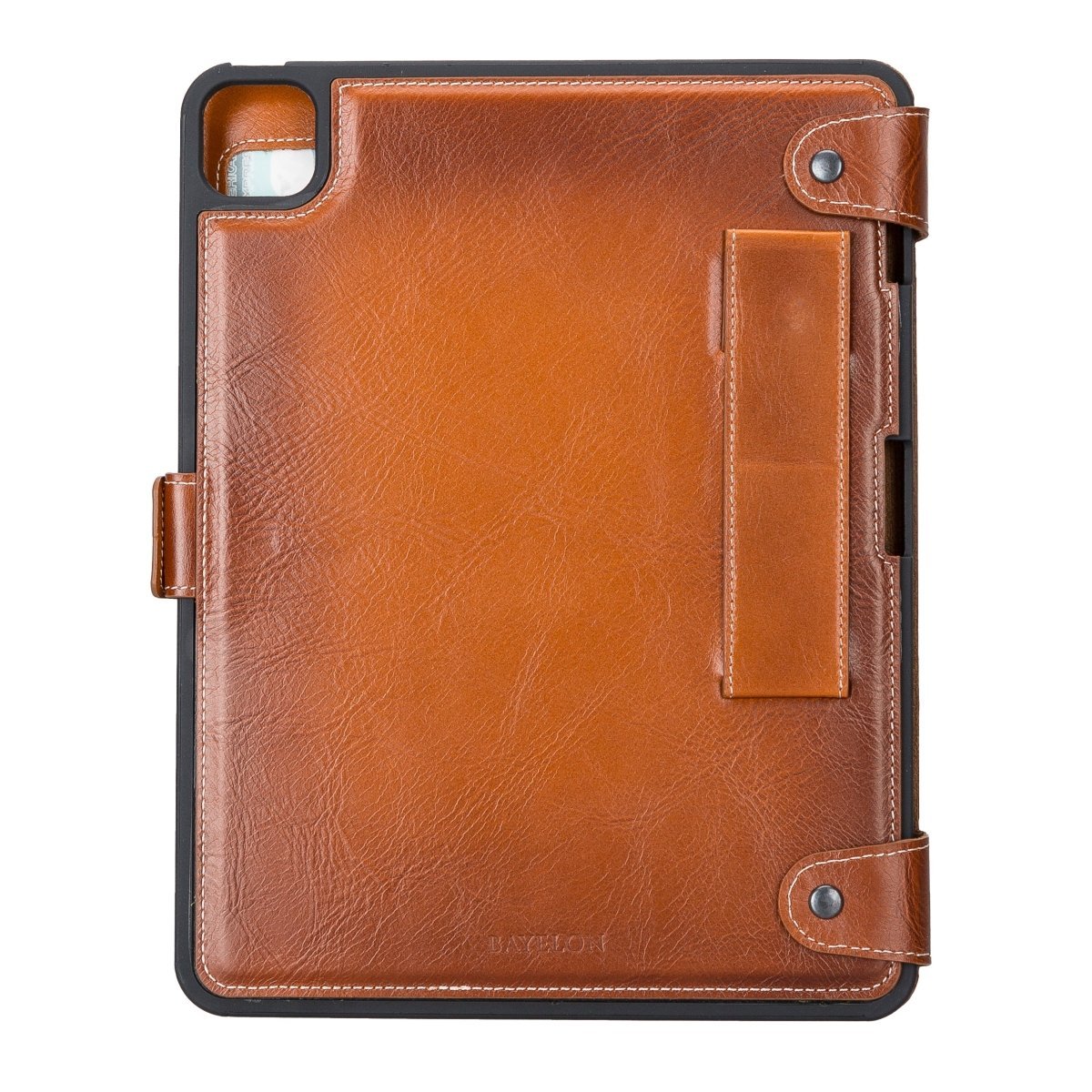 Bayelon Leather Case for iPad #color_ iPad Pro 11" Rustic Tan