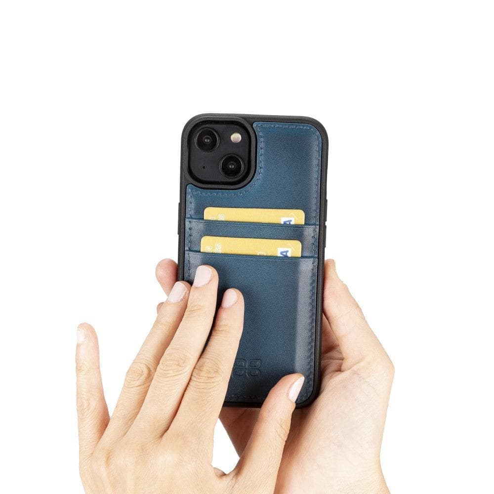 Bayelon Bayelon Flex Cover Leather iPhone 15 Case with Card Holder