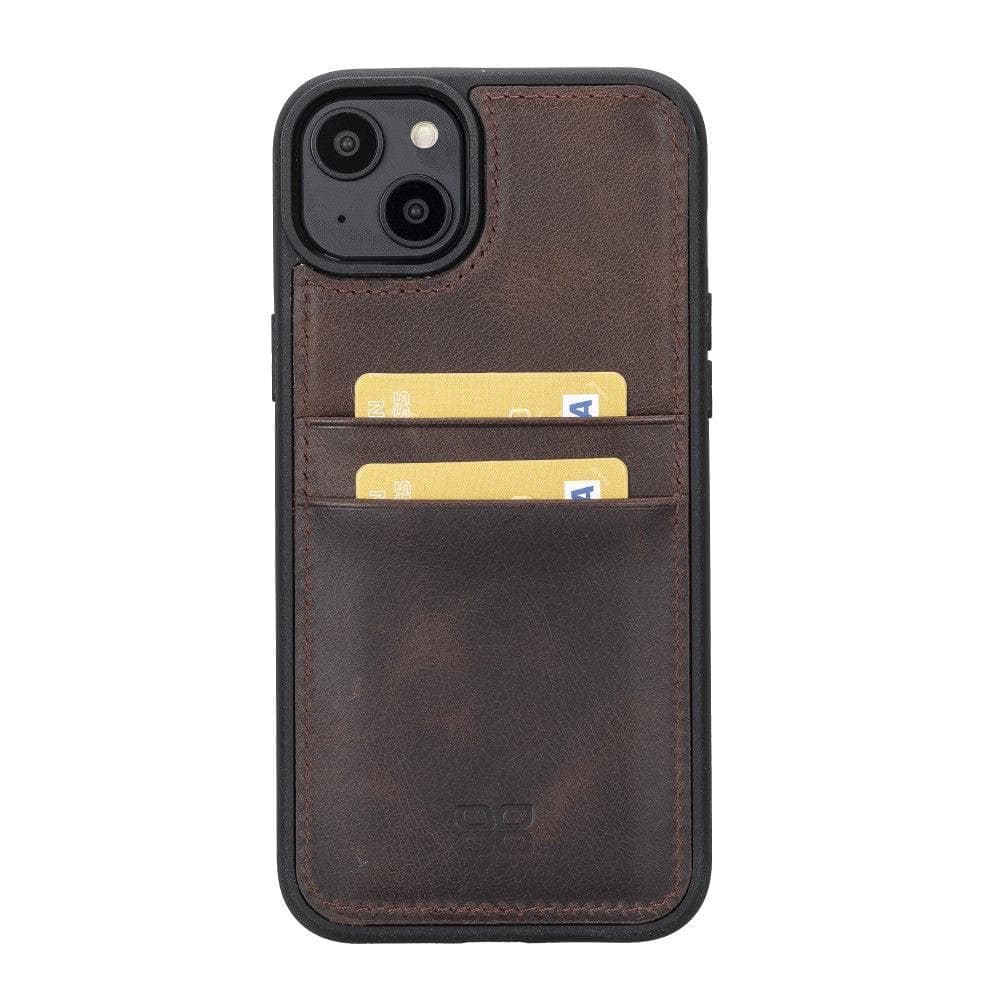 Bayelon Bayelon Flex Cover Leather iPhone 15 Case with Card Holder