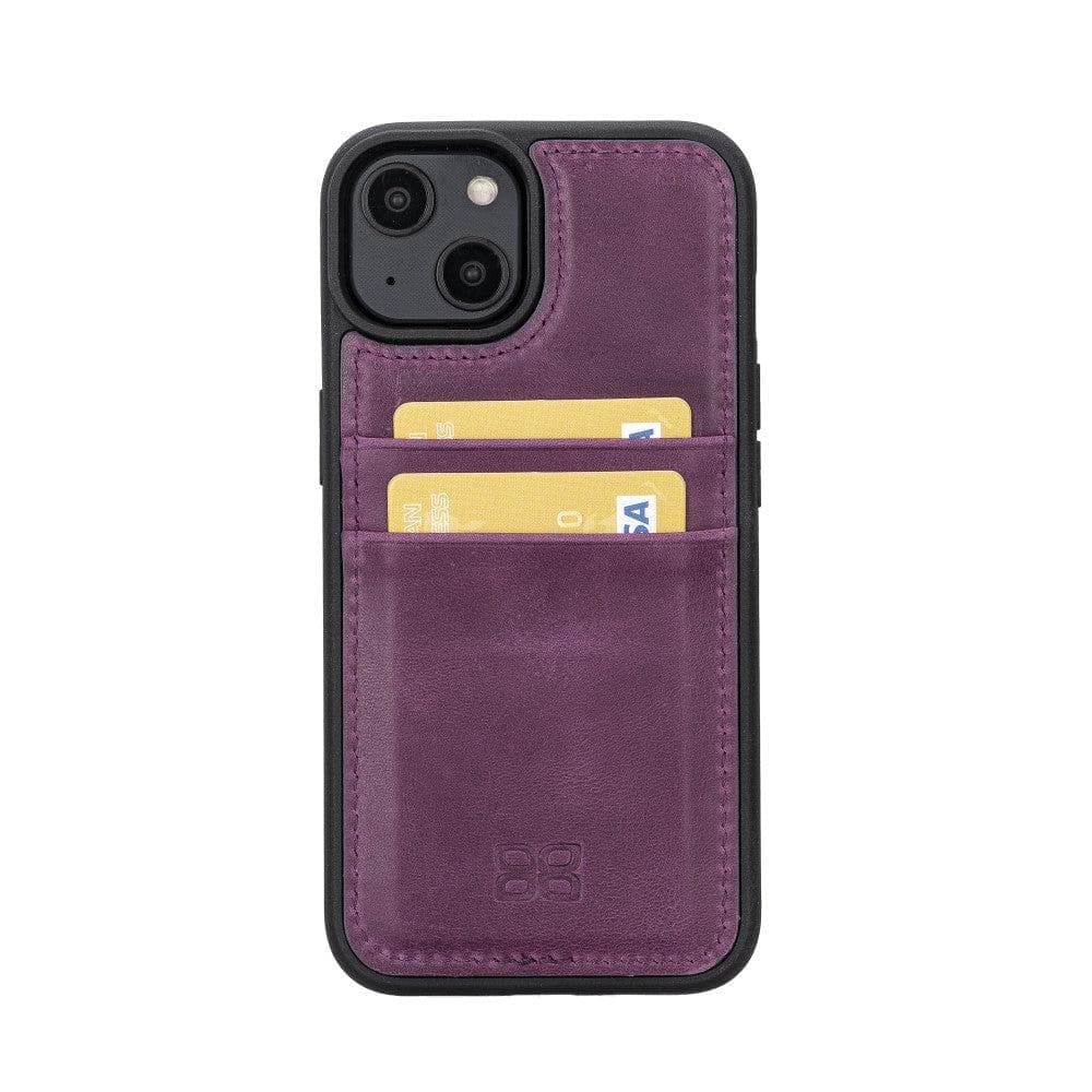 Bayelon Bayelon Flex Cover Leather iPhone 15 Case with Card Holder