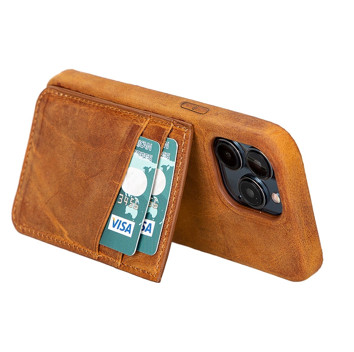 Bayelon iPhone 13 Leather Case with Card Holder #color_