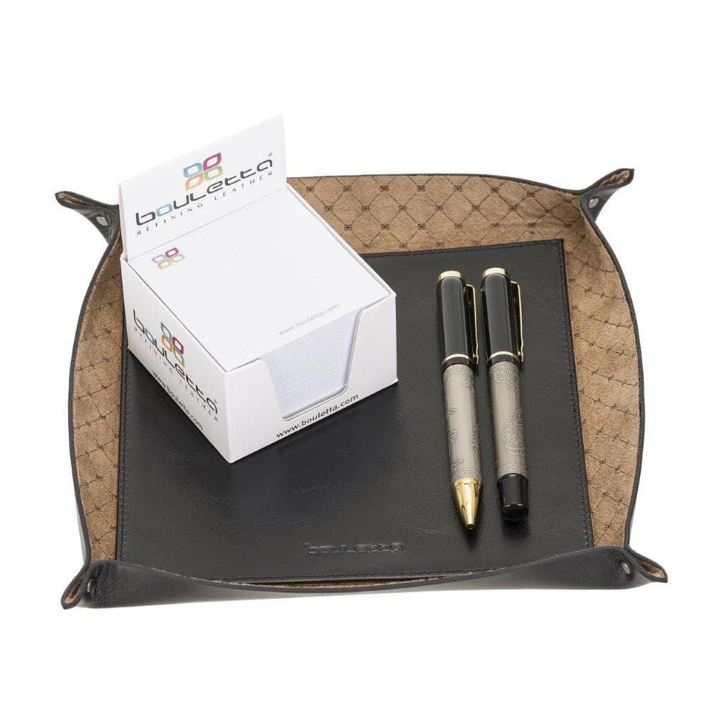 Bayelon Premium Leather Desk Organizer Black