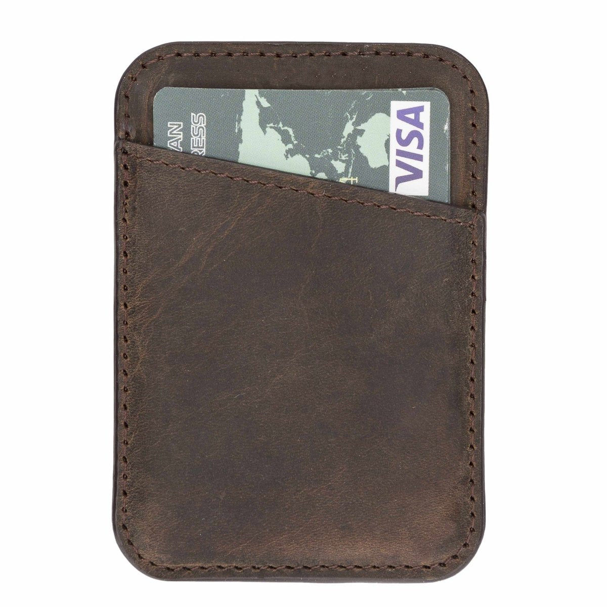 Bayelon Leather Magnetic Card Holder Compatible with iPhone 14, 13 and 12 Models #color_