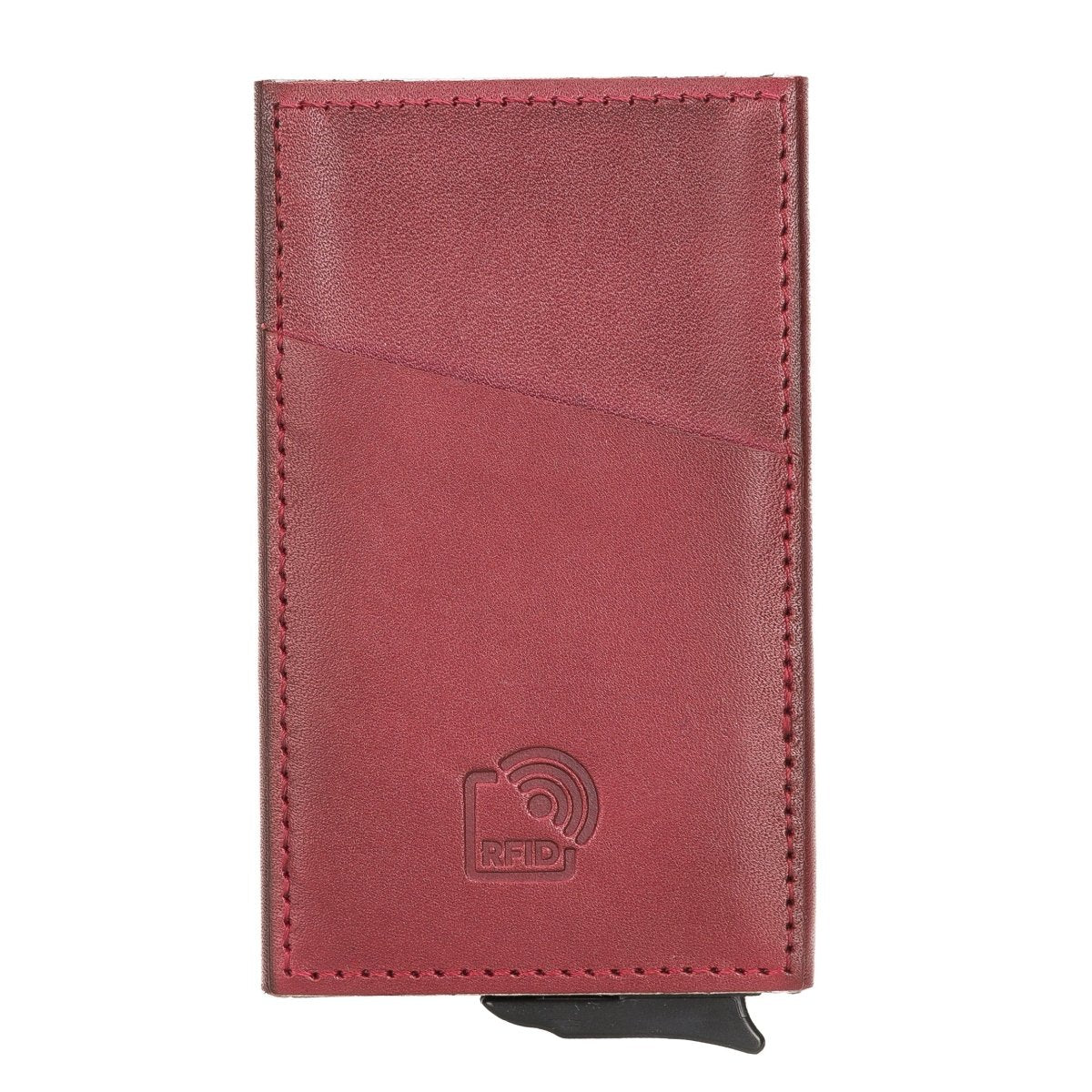 Bayelon Leather Mechanical Pop Up Card Holder With RFID #color_