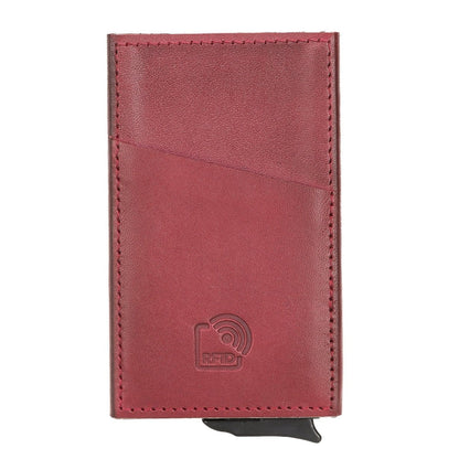 Bayelon Leather Mechanical Pop Up Card Holder With RFID #color_