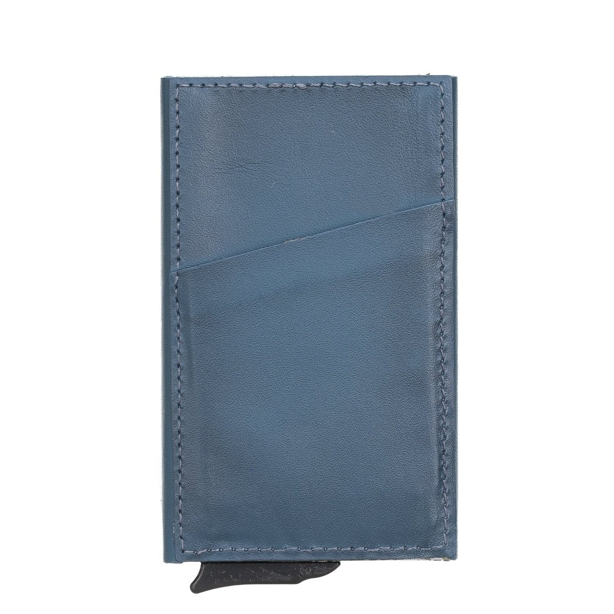 Bayelon Leather Mechanical Pop Up Card Holder With RFID #color_